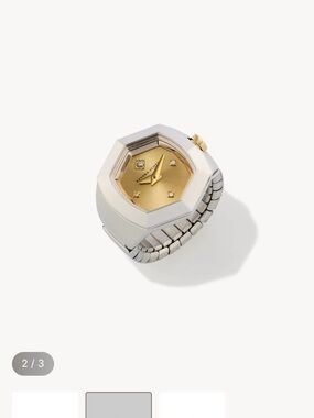 Kendra Scott Two-Tone Hexagon Face Watch in Gold and Silver